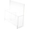 Plymor Clear Acrylic 2-Pocket Tri-Fold Brochure Literature Holder (Countertop), Fits Documents Up to 4" Wide